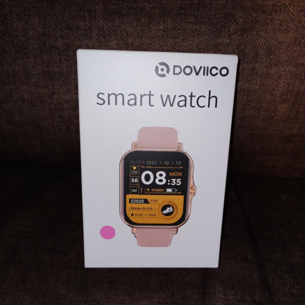 DOVIICO Smart Watch with Pink Band New In Box
